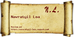 Navratyil Lea névjegykártya